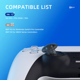 eXtremeRate EDGE Sticks Swappable Thumbsticks for PS5 & PS5 Edge & PS4 All Model Controllers - Clear Black - P5J208