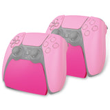 PlayVital 2 Pack Controller Display Stand for ps5, Gamepad Stand Desk Holder for ps5 Controller Accessories with Rubber Pads - Nova Pink - PFPJ173