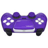 PlayVital 2 Set Futuristic CyberMech Design Silicone Case with Thumb Grips for PS5 Wireless Controller, Compatible with PS5 Official Charging Dock - Purple - CHXPFP010