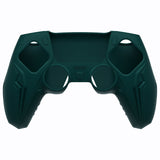 PlayVital 2 Set Futuristic CyberMech Design Silicone Case with Thumb Grips for PS5 Wireless Controller, Compatible with PS5 Official Charging Dock - Racing Green - CHXPFP009