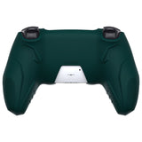 PlayVital 2 Set Futuristic CyberMech Design Silicone Case with Thumb Grips for PS5 Wireless Controller, Compatible with PS5 Official Charging Dock - Racing Green - CHXPFP009