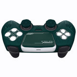 PlayVital 2 Set Futuristic CyberMech Design Silicone Case with Thumb Grips for PS5 Wireless Controller, Compatible with PS5 Official Charging Dock - Racing Green - CHXPFP009