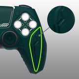 PlayVital 2 Set Futuristic CyberMech Design Silicone Case with Thumb Grips for PS5 Wireless Controller, Compatible with PS5 Official Charging Dock - Racing Green - CHXPFP009