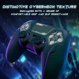 PlayVital 2 Set Futuristic CyberMech Design Silicone Case with Thumb Grips for PS5 Wireless Controller, Compatible with PS5 Official Charging Dock - Racing Green - CHXPFP009