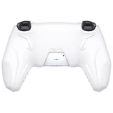 PlayVital 2 Set Futuristic CyberMech Design Silicone Case with Thumb Grips for PS5 Wireless Controller, Compatible with PS5 Official Charging Dock - White - CHXPFP007