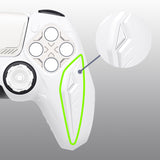 PlayVital 2 Set Futuristic CyberMech Design Silicone Case with Thumb Grips for PS5 Wireless Controller, Compatible with PS5 Official Charging Dock - White - CHXPFP007