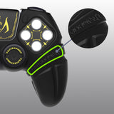 PlayVital 2 Set Runes Edition Silicone Cover Skin for PS5 Controller with Thumb Grips & Touchpad Skin & D-pad Area Sticker, Compatible with PS5 Charging Dock - Black - FVEPFP005