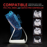 PlayVital 2 Set Stand-AL Game Controller Stand for ps5, for ps4, Aluminium Metal Display Gamepad Holder for Xbox Series X/S, Xbox One, Switch Pro, Universal Desktop Controller Supporter - Silver - FQZPFC005