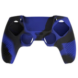 PlayVital 2 Set Upgraded 3D Studded Edition Blue & Black Silicone Cover Skin for PS5 Controller with 6 Thumb Grips & 2 Stickers, Anti-Slip Shockproof Controller Grip Case - Compatible with Charging Dock - TVAPFP010