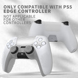 PlayVital 2 Set Upgraded 3D Studded Edition Clear White Silicone Cover Skin for PS5 Controller with 6 Thumb Grips & 2 Stickers, Anti-Slip Shockproof Controller Grip Case - Compatible with Charging Dock - TVAPFP009