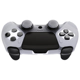 PlayVital 3D Studded Edition Anti-Slip Silicone Cover Case for ps5 Edge Controller, Soft Rubber Protector Skin for ps5 Edge Wireless Controller with 6 Thumb Grip Caps - Clear White - ETPFP003