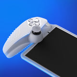 PlayVital 3D Studded Edition Anti-Slip Silicone Protective Case with Thumb Grips for PS Portal Remote Player - Clear White - CYRPFP003