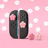 PlayVital 4 Pcs Thumb Grips for Nintendo Switch 2, Kawaii Silicone Thumbstick Caps for Joycon 2, Joystick Cover for Switch 2 Accessories - Blush Cherry Blossom Petals - WWYNTJ027