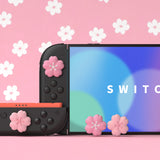 PlayVital 4 Pcs Thumb Grips for Nintendo Switch 2, Kawaii Silicone Thumbstick Caps for Joycon 2, Joystick Cover for Switch 2 Accessories - Blush Cherry Blossom Petals - WWYNTJ027