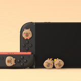 PlayVital 4 Pcs Thumb Grips for Nintendo Switch 2, Kawaii Silicone Thumbstick Caps for Joycon 2, Joystick Cover for Switch 2 Accessories - Capybara Moods - WWYNTJ021