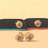 PlayVital 4 Pcs Thumb Grips for Nintendo Switch 2, Kawaii Silicone Thumbstick Caps for Joycon 2, Joystick Cover for Switch 2 Accessories - Capybara Moods - WWYNTJ021
