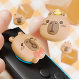 PlayVital 4 Pcs Thumb Grips for Nintendo Switch 2, Kawaii Silicone Thumbstick Caps for Joycon 2, Joystick Cover for Switch 2 Accessories - Capybara Moods - WWYNTJ021