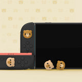 PlayVital 4 Pcs Thumb Grips for Nintendo Switch 2, Kawaii Silicone Thumbstick Caps for Joycon 2, Joystick Cover for Switch 2 Accessories - Cozy Bear - WWYNTJ006