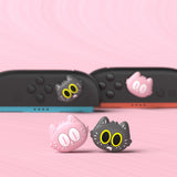 PlayVital 4 Pcs Thumb Grips for Nintendo Switch 2, Kawaii Silicone Thumbstick Caps for Joycon 2, Joystick Cover for Switch 2 Accessories - Moonlight Cat - WWYNTJ017