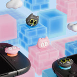 PlayVital 4 Pcs Thumb Grips for Nintendo Switch 2, Kawaii Silicone Thumbstick Caps for Joycon 2, Joystick Cover for Switch 2 Accessories - Moonlight Cat - WWYNTJ017