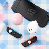 PlayVital 4 Pcs Thumb Grips for Nintendo Switch 2, Kawaii Silicone Thumbstick Caps for Joycon 2, Joystick Cover for Switch 2 Accessories - Puffy Chickie & Shy Chickie - WWYNTJ029