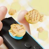 PlayVital 4 Pcs Thumb Grips for Nintendo Switch 2, Kawaii Silicone Thumbstick Caps for Joycon 2, Joystick Cover for Switch 2 Accessories - Taiyaki Kitten - WWYNTJ018