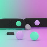 PlayVital 8Pcs Thumb Grip Caps for Nintendo Switch 2, Silicone Thumbstick Grip Cover for Switch 2, Comfort Joystick Caps for Joycon 2 - Soft Violet & Mint Green & Black & Gray - WWYNTM074