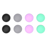 PlayVital 8Pcs Thumb Grip Caps for Nintendo Switch 2, Silicone Thumbstick Grip Cover for Switch 2, Comfort Joystick Caps for Joycon 2 - Soft Violet & Mint Green & Black & Gray - WWYNTM074