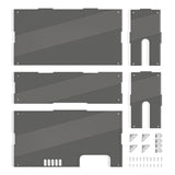 PlayVital Clear Acrylic Dustproof Cover for Nintendo Switch 2 , Magnetic Ventilation Top, Tool-Free Installation, Transparent Display Box for Switch 2 Dock Mode - Clear Black - SGUNTM002