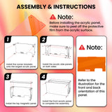 PlayVital Clear Acrylic Dustproof Cover for Nintendo Switch 2 , Magnetic Ventilation Top, Tool-Free Installation, Transparent Display Box for Switch 2 Dock Mode - Clear Orange - SGUNTM004