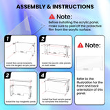 PlayVital Clear Acrylic Dustproof Cover for Nintendo Switch 2, Magnetic Ventilation Top, Tool-Free Installation, Transparent Display Box for Switch 2 Dock Mode - Transparent - SGUNTM001