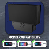 PlayVital Dust Cover for Nintendo Switch 2, Anti Scratch Dust Guard Waterproof Cover Sleeve for Nintendo Switch 2 Console & Charging Dock - Black - NAWNTM001