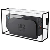 PlayVital Dust Cover for Nintendo Switch 2, Anti-Scratch Dust Guard Waterproof Cover Sleeve for Nintendo Switch 2 Console & Charging Dock -Transparent - NAWNTM003