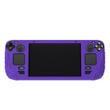 PlayVital Armor Series Protective Case for Steam Deck LCD, Soft Cover Silicone Protector for Steam Deck with Back Button Enhancement Designed & Thumb Grips Caps - Purple - XFSDP005