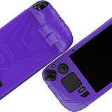 PlayVital Armor Series Protective Case for Steam Deck LCD, Soft Cover Silicone Protector for Steam Deck with Back Button Enhancement Designed & Thumb Grips Caps - Purple - XFSDP005