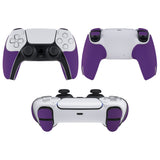 PlayVital Armored Edition Anti-Skid Sweat-Absorbent Controller Grip for PS5, Professional Textured Soft Rubber Pads Handle Grips for PS5 Controller with Shoulder Button Trigger Stickers -  Purple - PFPJ151