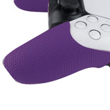 PlayVital Armored Edition Anti-Skid Sweat-Absorbent Controller Grip for PS5, Professional Textured Soft Rubber Pads Handle Grips for PS5 Controller with Shoulder Button Trigger Stickers -  Purple - PFPJ151