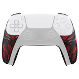 PlayVital Armored Edition Anti-Skid Sweat-Absorbent Controller Grip for PS5, Professional Textured Soft Rubber Pads Handle Grips for PS5 Controller with Shoulder Button Trigger Stickers - Spider Armor - PFPJ157