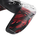 PlayVital Armored Edition Anti-Skid Sweat-Absorbent Controller Grip for PS5, Professional Textured Soft Rubber Pads Handle Grips for PS5 Controller with Shoulder Button Trigger Stickers - Spider Armor - PFPJ157