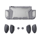 PlayVital BEYOND-GRIP Interchangeable Grip Protective Cover for Nintendo Switch 2 (2025), Ergonomic TPU Dockable Case Accessories for Switch 2 with Joystick Caps, Shockproof - New Hope Gray - XJKNTM003