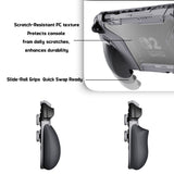 PlayVital BEYOND-GRIP Interchangeable Grip Protective Cover for Nintendo Switch 2 (2025), Ergonomic TPU Dockable Case Accessories for Switch 2 with Joystick Caps, Shockproof - New Hope Gray - XJKNTM003