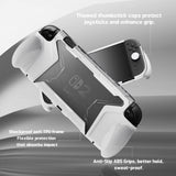 PlayVital BEYOND-GRIP Interchangeable Grip Protective Cover for Nintendo Switch 2 (2025), Ergonomic TPU Dockable Case Accessories for Switch 2 with Joystick Caps, Shockproof - White - XJKNTM002