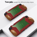 PlayVital BEYOND-GRIP Interchangeable Grip Protective Cover for Nintendo Switch 2 (2025), Ergonomic TPU Dockable Case Accessories for Switch 2 with Joystick Caps, Shockproof - Red & Orange - XJKNTM004