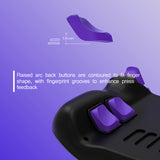 PlayVital Design for Steam Deck Back Buttons & Shoulder Buttons Trigger Enhancement Set, LR Increaser Trigger Grip + Back Button Improvement Accessories for Steam Deck OLED & LCD - Purple - BPSD0A002