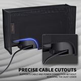 PlayVital Breathable Dust Cover for Nintendo Switch 2, Anti-Scratch Nylon Dust Guard Waterproof Cover Sleeve for Nintendo Switch 2 Console & Charging Dock -Black - NAWNTM004