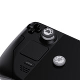 PlayVital Thumb Grip Caps for Steam Deck LCD, for PS Portal Remote Player Silicone Thumbsticks Grips Joystick Caps for Steam Deck OLED - Cat Paw Design - Gray & Light Gray - YFSDM035