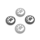 PlayVital Thumb Grip Caps for Steam Deck LCD, for PS Portal Remote Player Silicone Thumbsticks Grips Joystick Caps for Steam Deck OLED - Cat Paw Design - Gray & Light Gray - YFSDM035