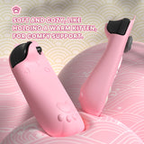 PlayVital Cherry Blossoms Kitten Silicone Grip & PC Shell Case for Nintendo Switch 2,  Cat Ear & Paw Joycon Covers + Dockable Protection + Extra Adjustable Stand - Pink - HFQNTM001