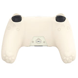 PlayVital Cherry Blossoms Kitten Silicone Cover for PS5 Controller, Anti-slip Grip Skin with Thumb Grip & Sticker, Soft Rubber Protector for PS5 Controller Accessories - Antique Yellow - PQHPFP002