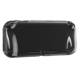 PlayVital Clear Series Hard Protective Case for Nintendo Switch Lite, Glossy Ergonomic Hard Grip Cover - Shock-absorbent Anti-Scratch Shell Case with Screen Protector & Thumb Grips & Button Caps - LGKNLM001